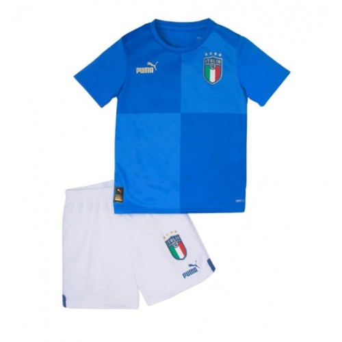 Dětský Fotbalový dres Itálie 2022 Domácí Krátký Rukáv (+ trenýrky)